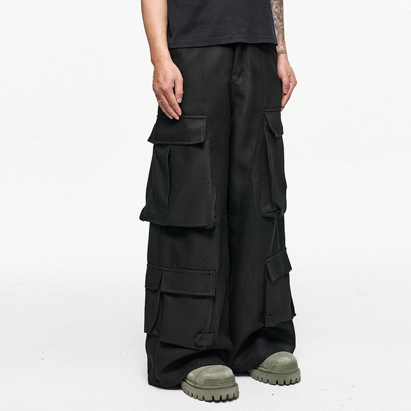 Multi Pocket Wide Leg Cargo Pants WN24333