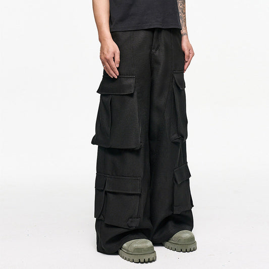 Multi Pocket Wide Leg Cargo Pants WN24333