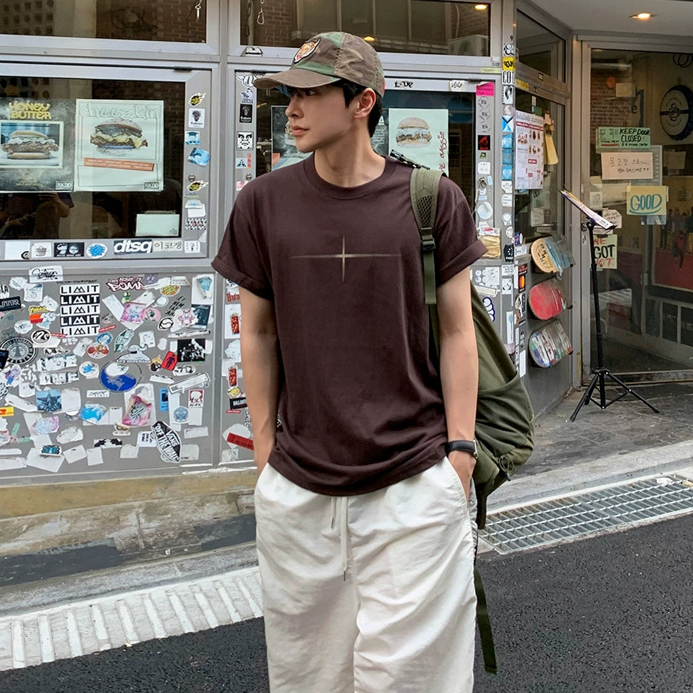 Print Design Short Sleeve T-Shirt WN20261