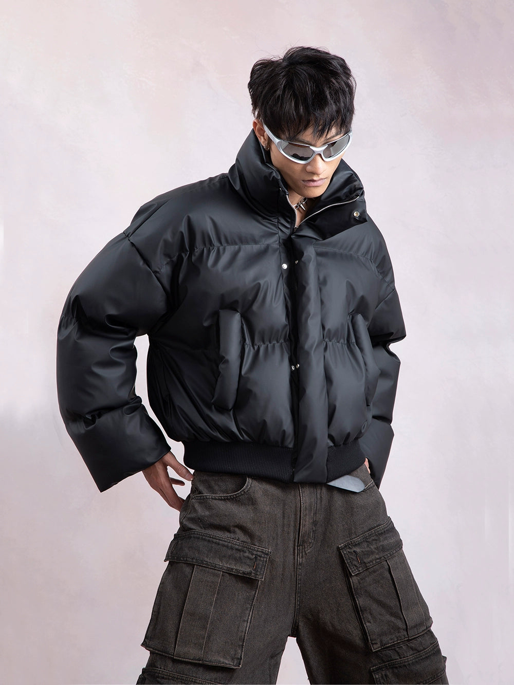 Stand Neck Thick Short Puffer Jacket WN9311