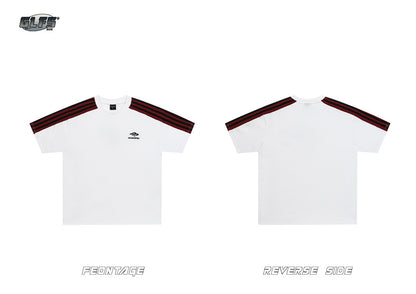 Sporty Tape Embroidery Short Sleeve T-Shirt WN26501