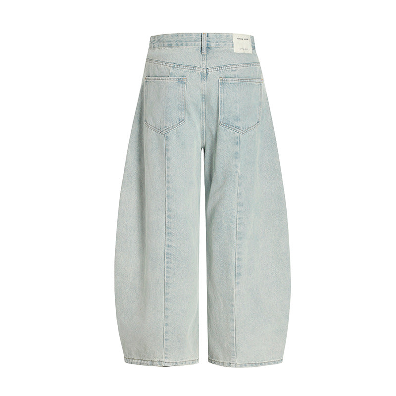 Curved Wide Leg High-Rise Denim Jeans WN18532