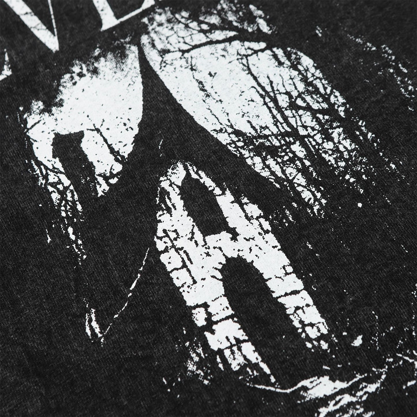 Washed Graffiti Design Oversize Short Sleeve T-Shirt WN15066