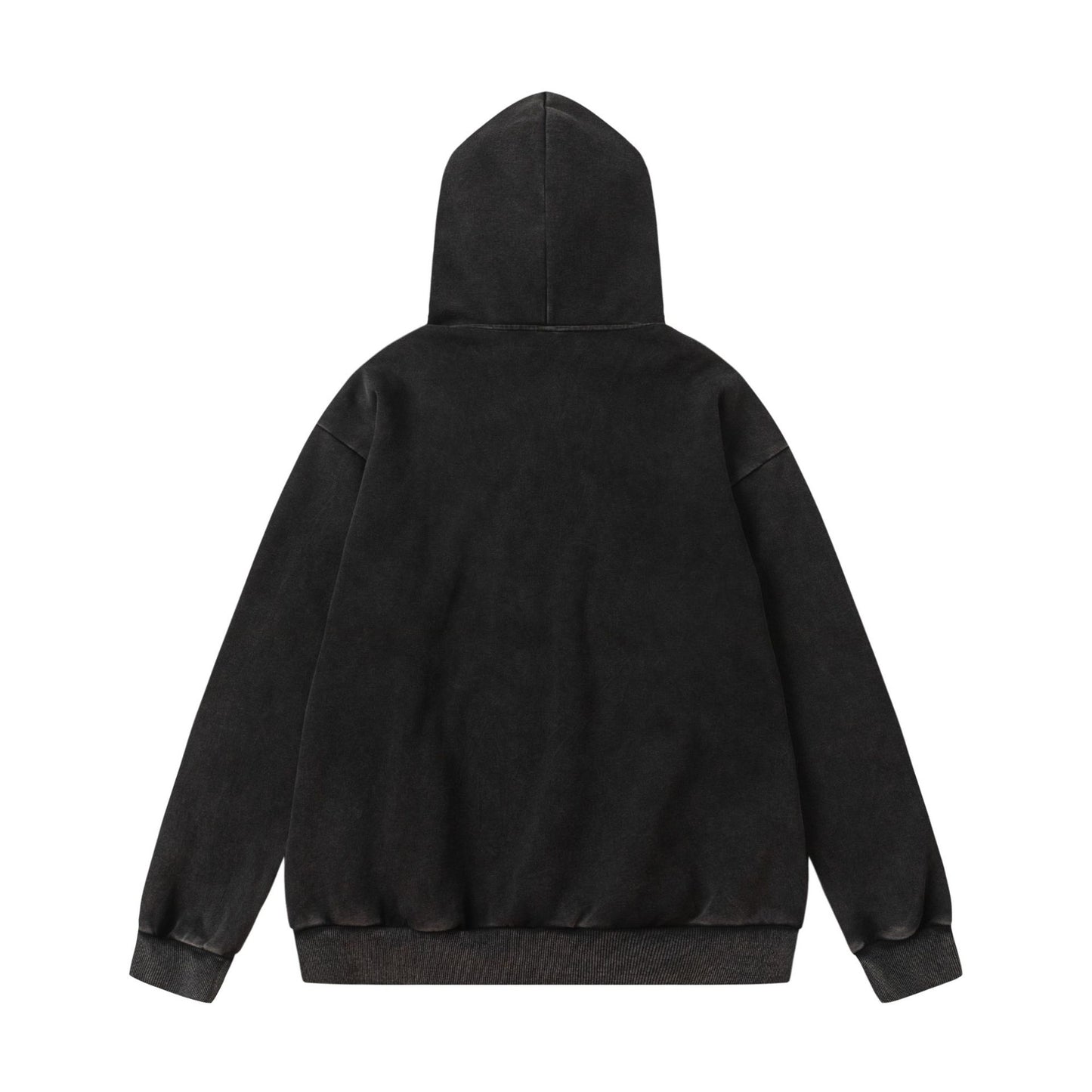Washed Letter Print Hoodie WN25506