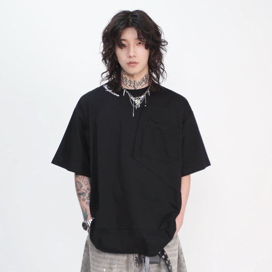 Oversize Pocket Detail Short Sleeve T-Shirt WN24442