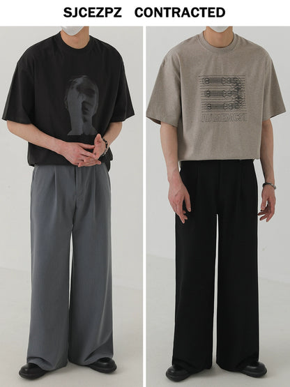 Thin Draping Straight Wide Leg Trousers WN21258