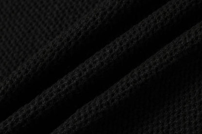 Openwork Short Sleeve Knit Polo Shirt WN25815