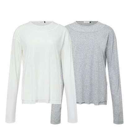 Deconstruction Pleats Long Sleeve T-Shirt WN26122