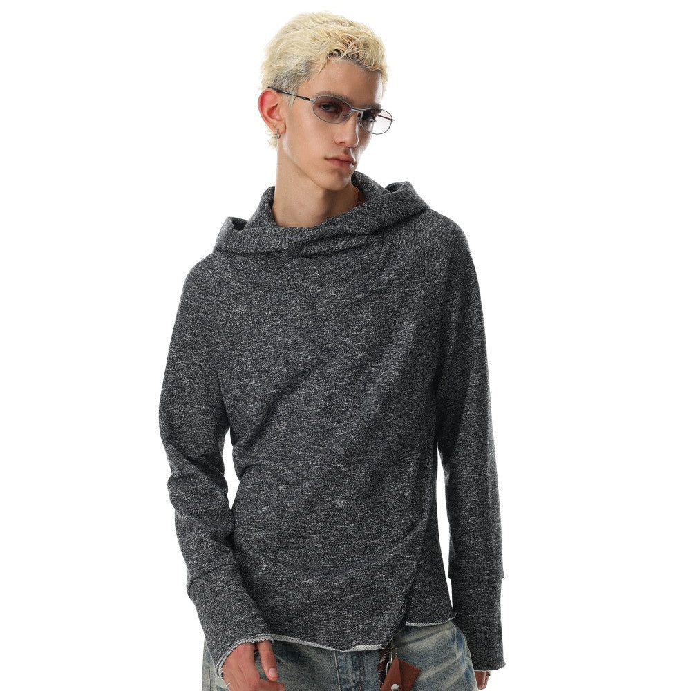 Textured Cowl Neck Hoodie WN28108