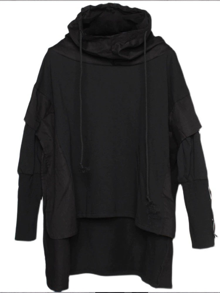 Mix Patch Irregular Oversize Hoodie WN22375