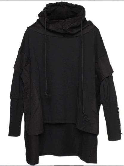 Mix Patch Irregular Oversize Hoodie WN22375