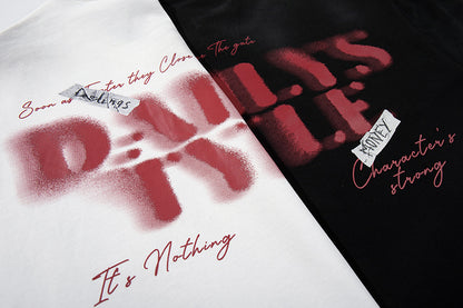 Blurred Portrait Print Short Sleeve T-Shirt WN16805