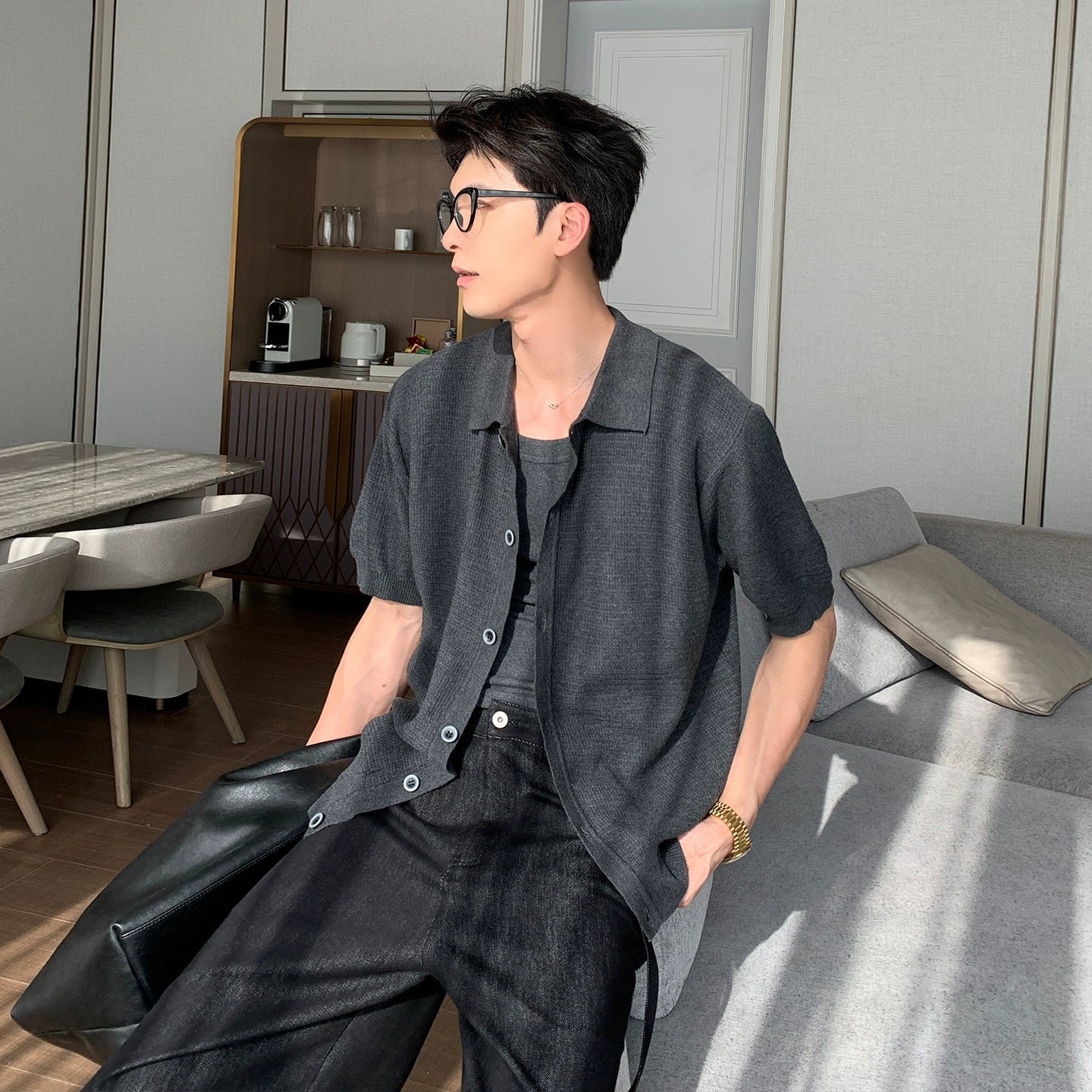 Cotton Short Sleeve Knit Shirt WN20475