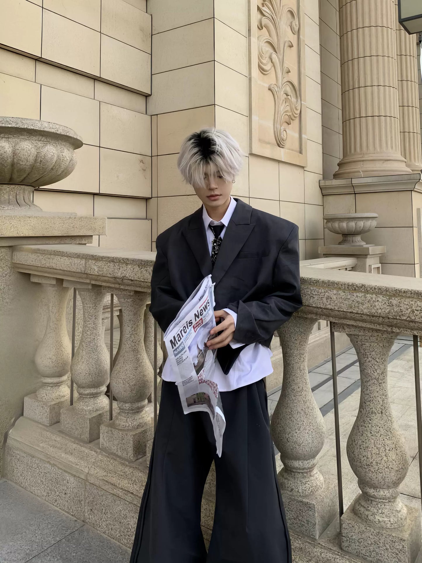 Structured Design Shoulder-Pad Jacket WN19738