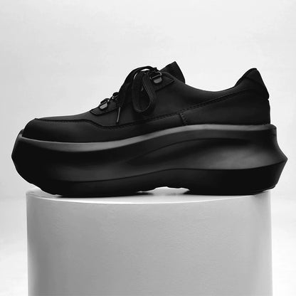 Matte Thick Sole PU Leather Derby Shoes WN21275