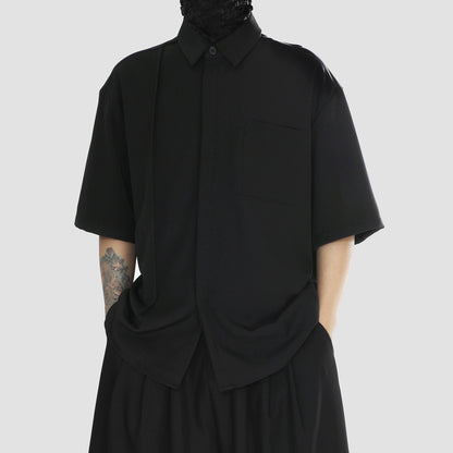 Plain Design Oversize Short Sleeve Shirt WN20148