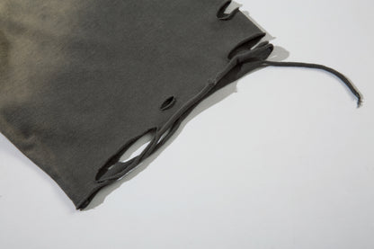 Washed Damage Short Sleeve T-Shirt WN16148