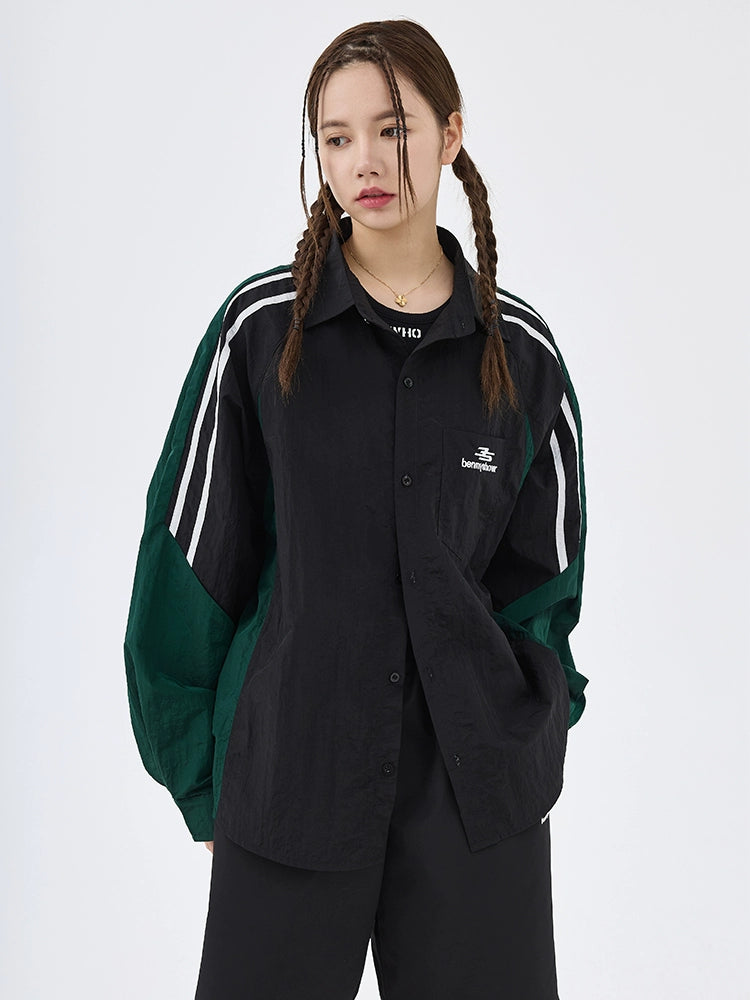 Sporty Oversize Long Sleeve Shirt WN8629