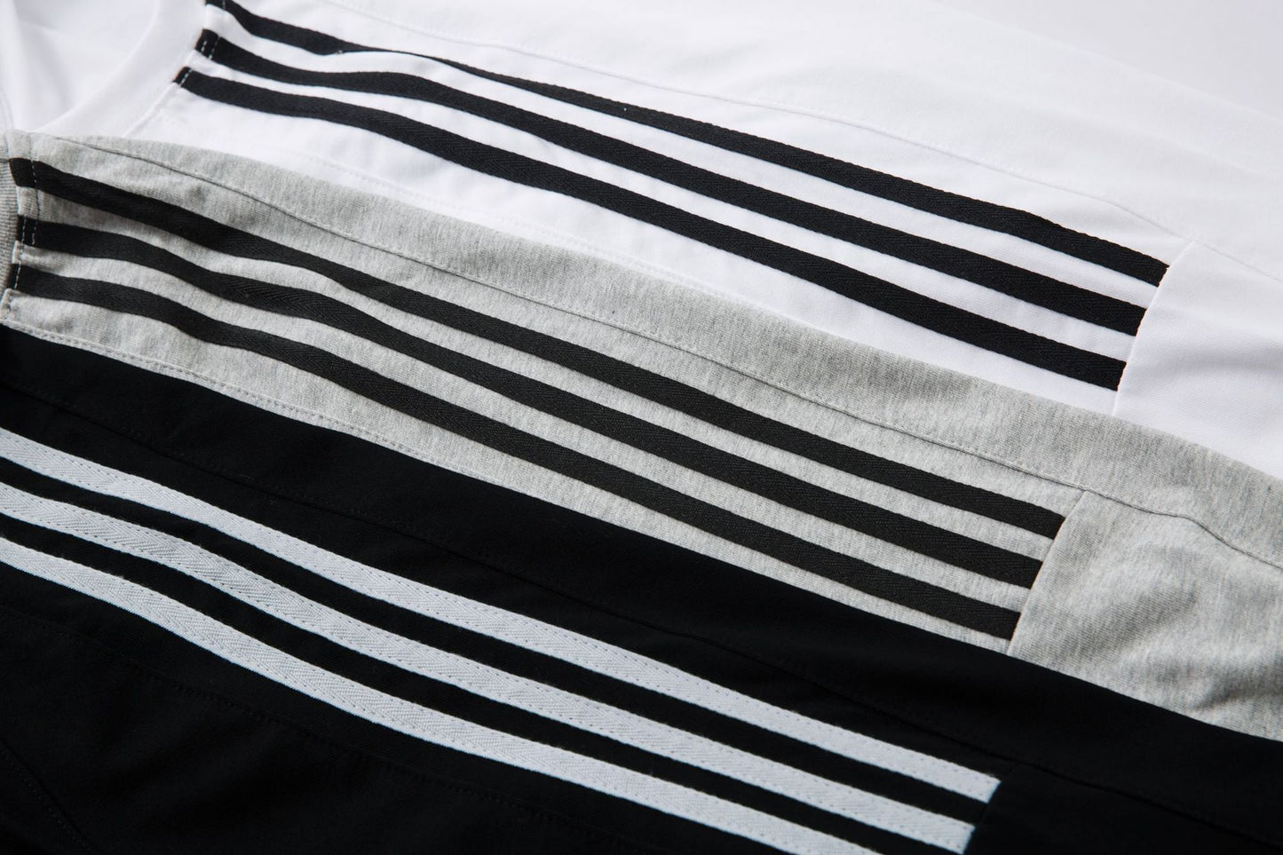 High-Neck Heavyweight Stripe Long Sleeve T-Shirt WN25629