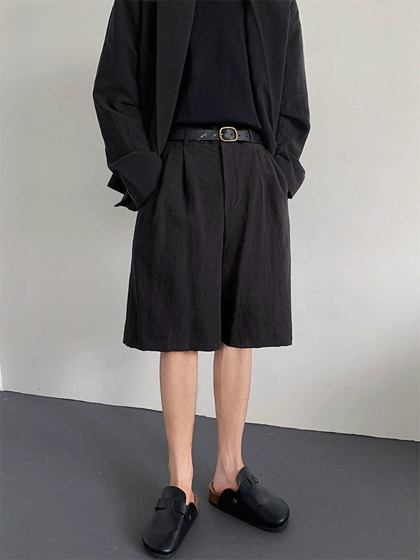 Button Closure Design Jacket & Plain Half Pants Setup WN19280