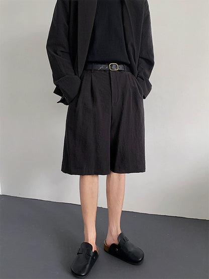 Button Closure Design Jacket & Plain Half Pants Setup WN19280