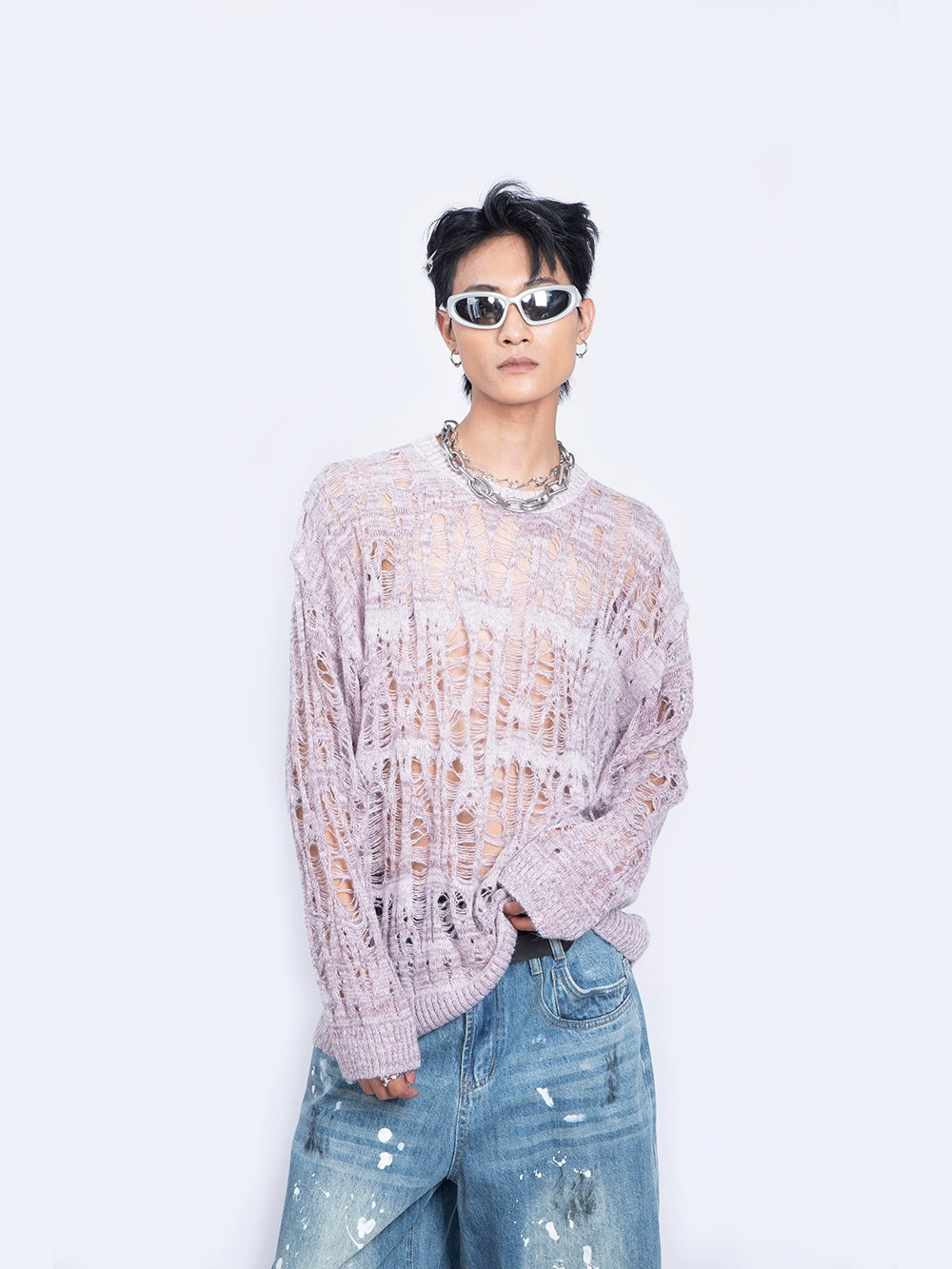 Hollow Out Knit Sweater WN9250