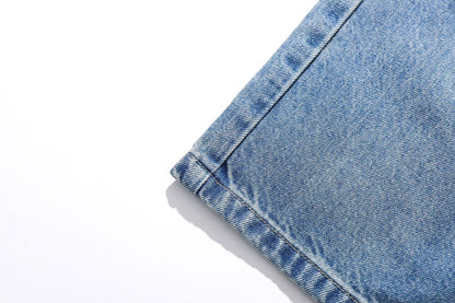 Dirty Washed Irregular Flare Denim Jeans WN26118