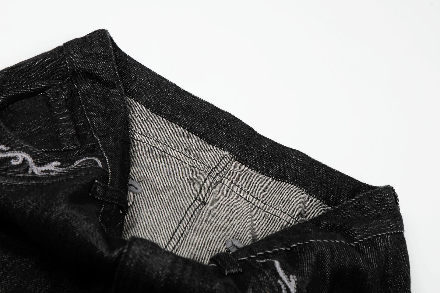 Washed Embroidery Flare Denim Jeans WN26066