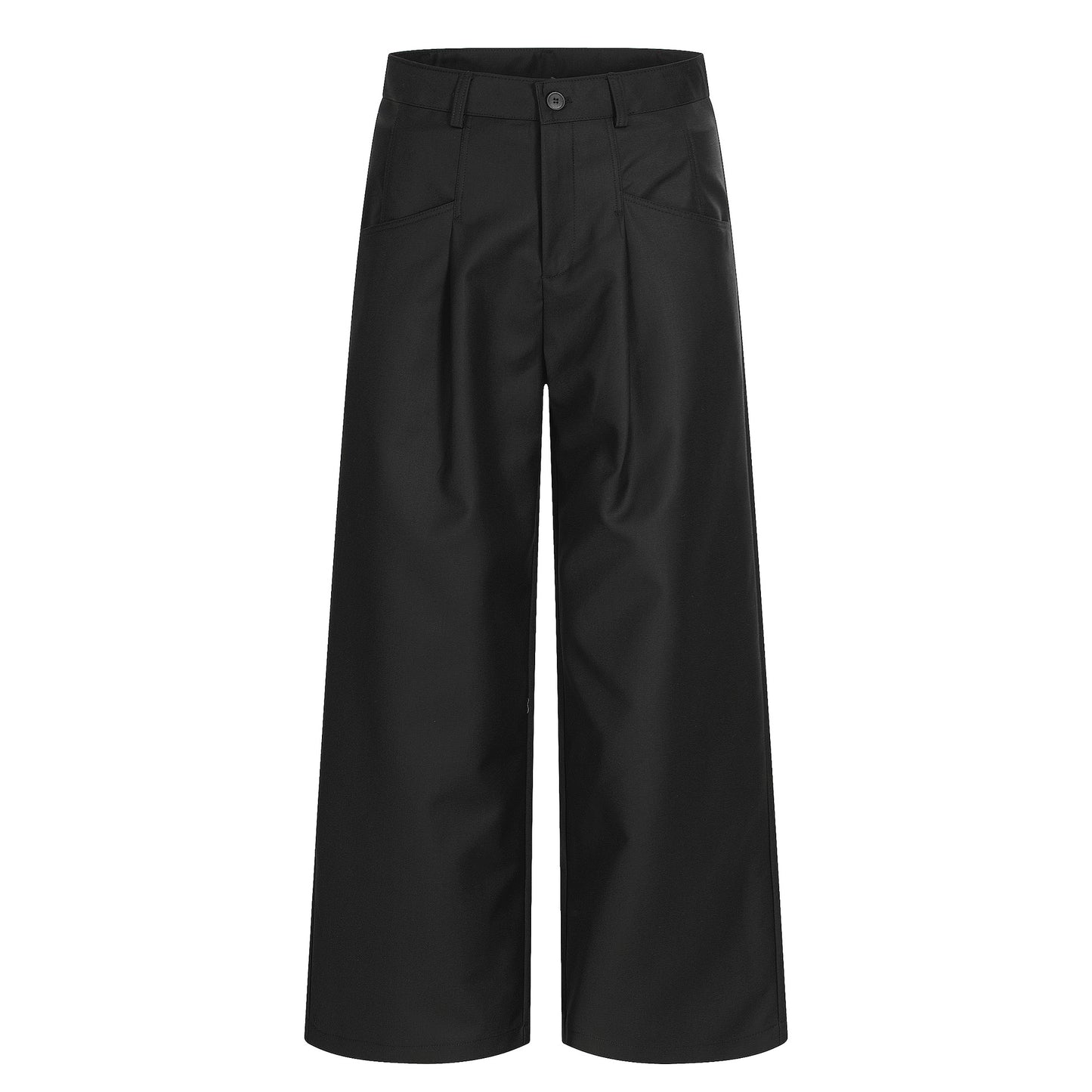 Deconstruction Pleats Draped Wide Leg Trousers WN25894