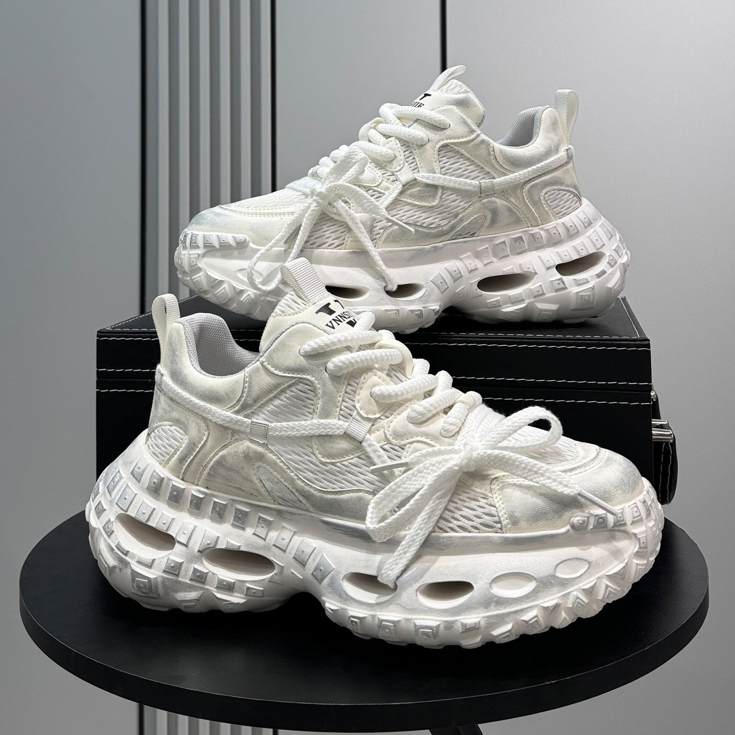 Mesh Rope Platform Height-Increasing Dad Sneakers WN24763