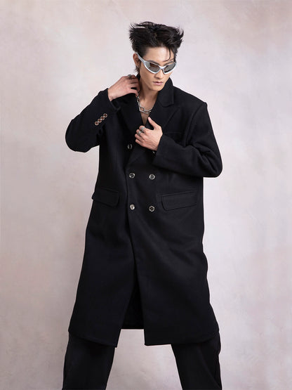 Shoulder Pad Over-Knee Coat WN9267