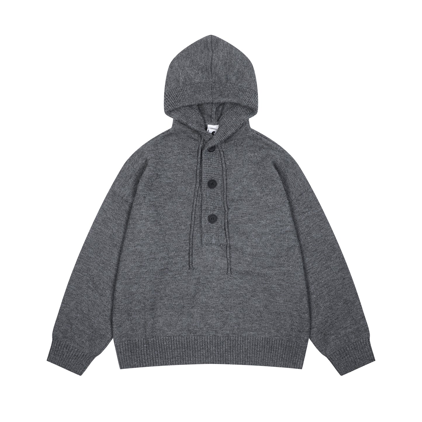 Plain Pullover Knit Hoodie WN10995