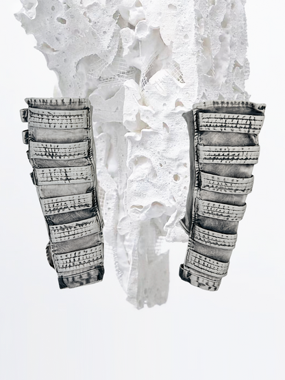 Washed Hollow-Out Deconstructed Arm Warmers WN21978