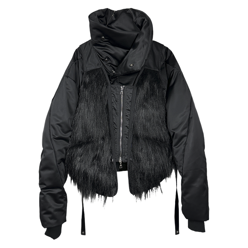 Zipper Layered Deconstructed Thick White Duck Down Jacket WN22004