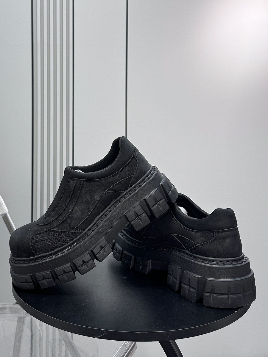 Washed Thick Sole Platform Shoes WN24599