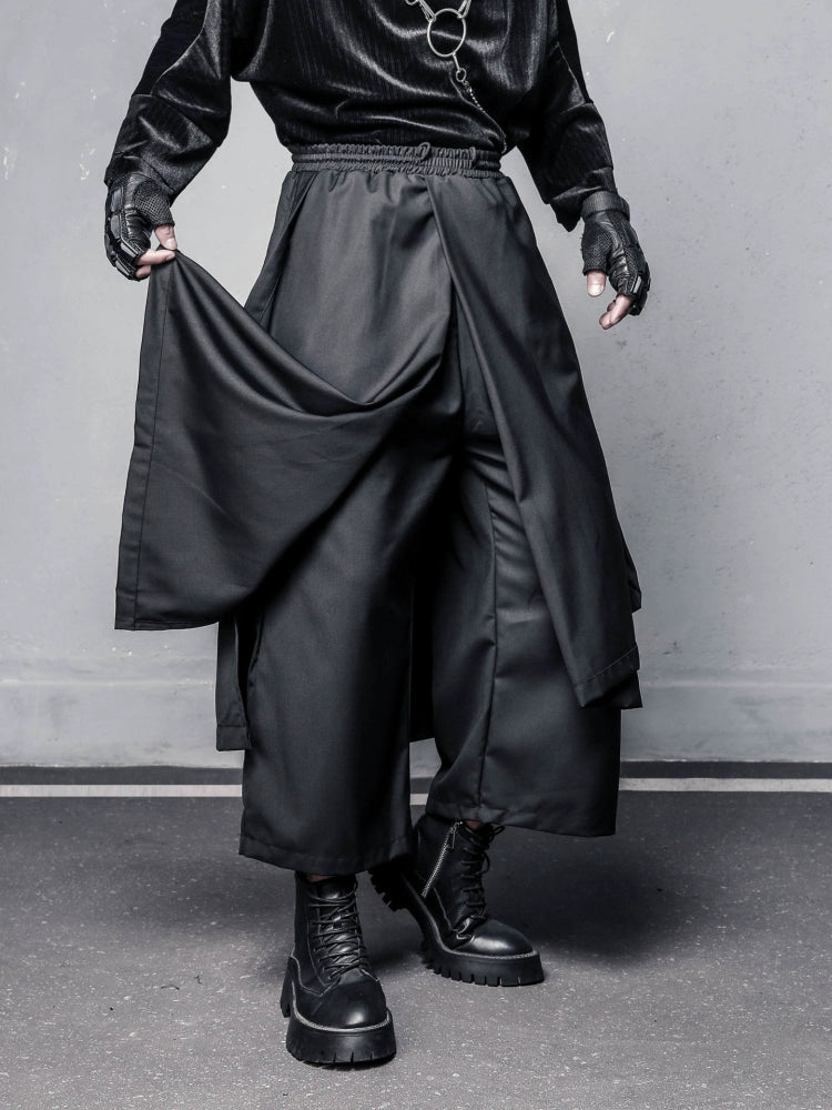 Deconstructed Multi Layer Wide Leg Pants WN22341