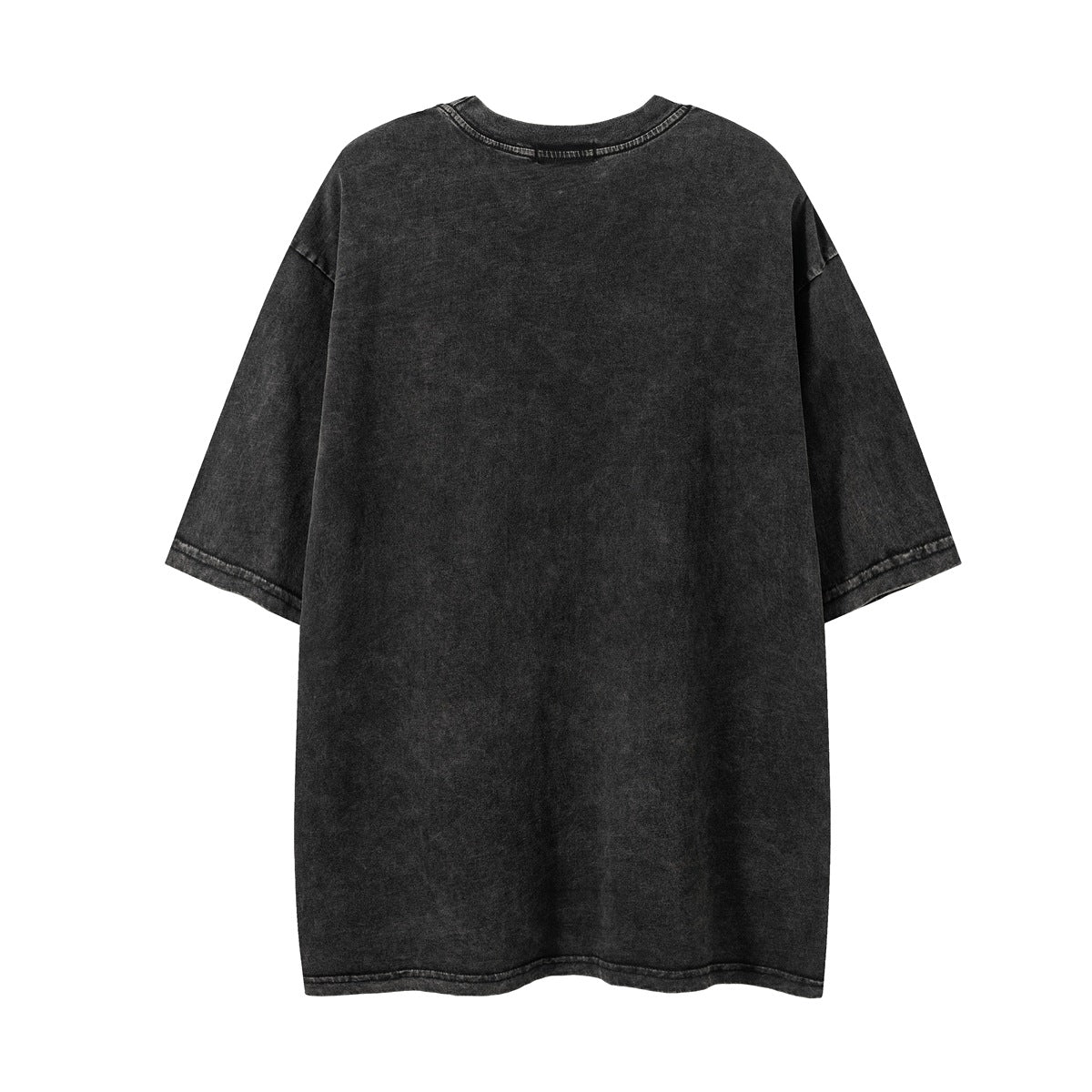 Washed Skull Print Cotton Short Sleeve T-Shirt WN25698