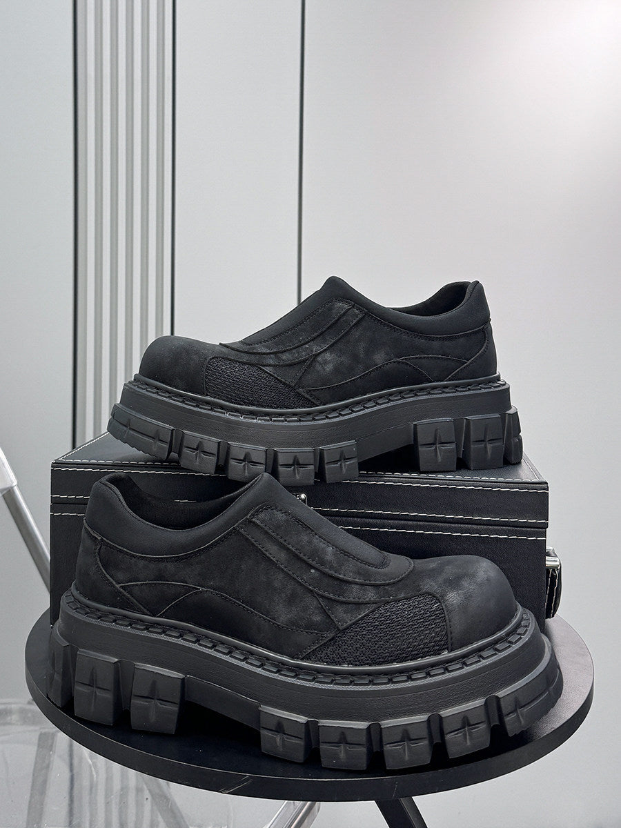 Washed Thick Sole Platform Shoes WN24599
