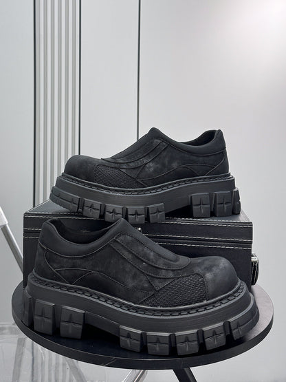 Washed Thick Sole Platform Shoes WN24599