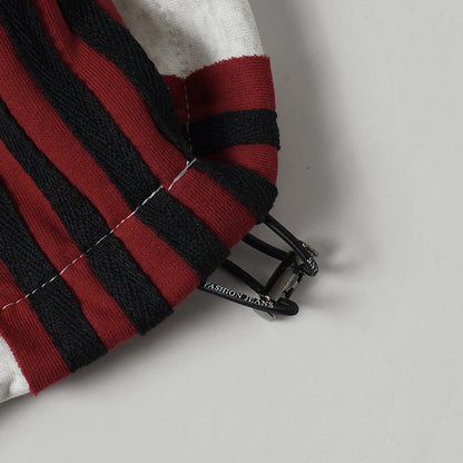 Stripe Embroidery Wide Leg Sweatpants WN28065
