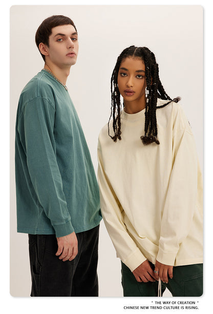 Oversize Washed Long Sleeve T-Shirt WN6052