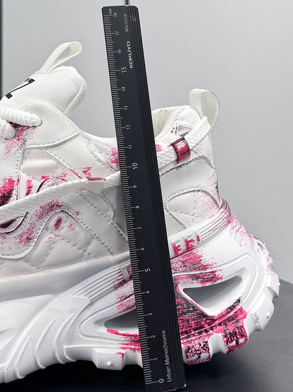 Paint Splash Air Sole Chunky Sole Sneakers WN24648