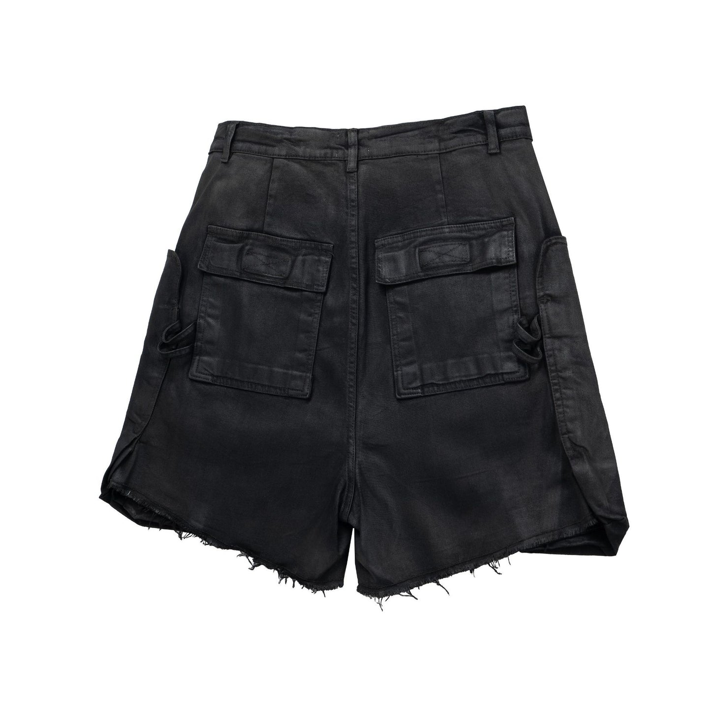 Washed Coating Cargo Pocket Denim Half Pants WN25714