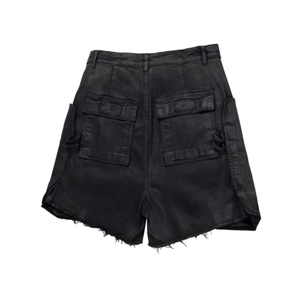 Washed Coating Cargo Pocket Denim Half Pants WN25714