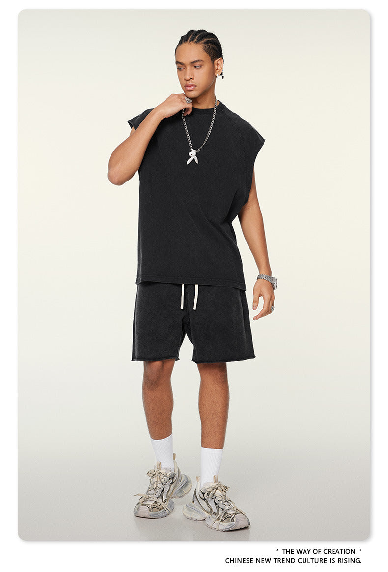 Washed Oversize Tank Top T-shirt WN6447