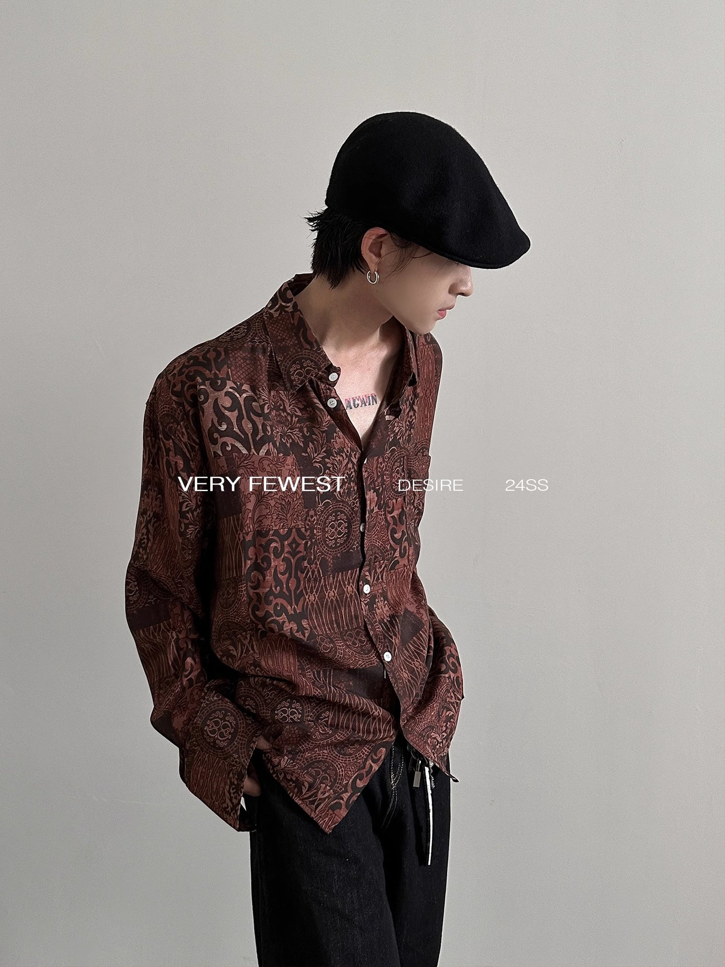 Graffiti Design Long Sleeve Shirt WN8937