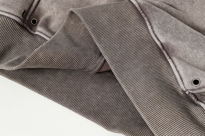 Heavyweight Washed Deconstructed Pullover Hoodie WN23037