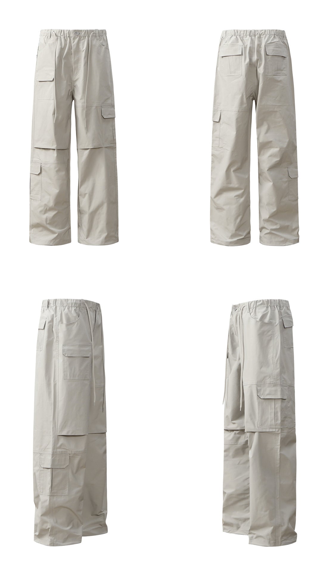Multi Pocket Panel Wide Leg Cargo Pants WN26194