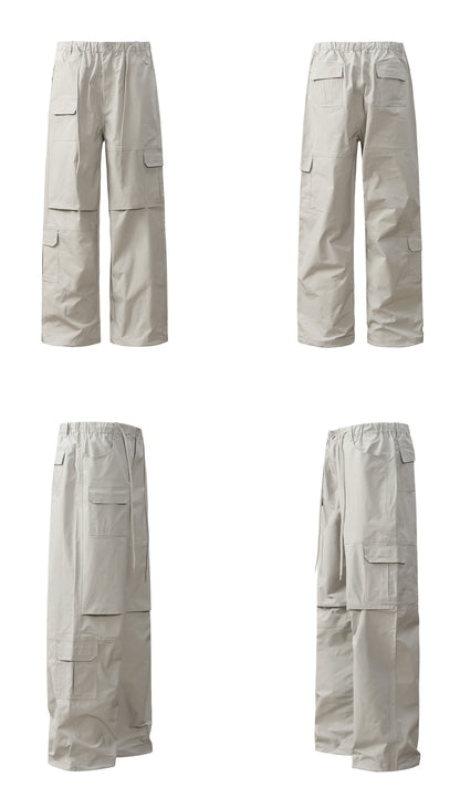 Multi Pocket Panel Wide Leg Cargo Pants WN26194
