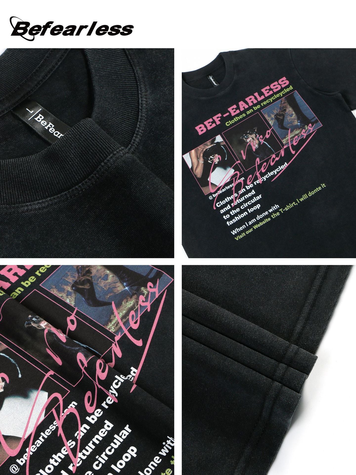 Portrait Graphic Letter Print Short Sleeve T-Shirt WN26250
